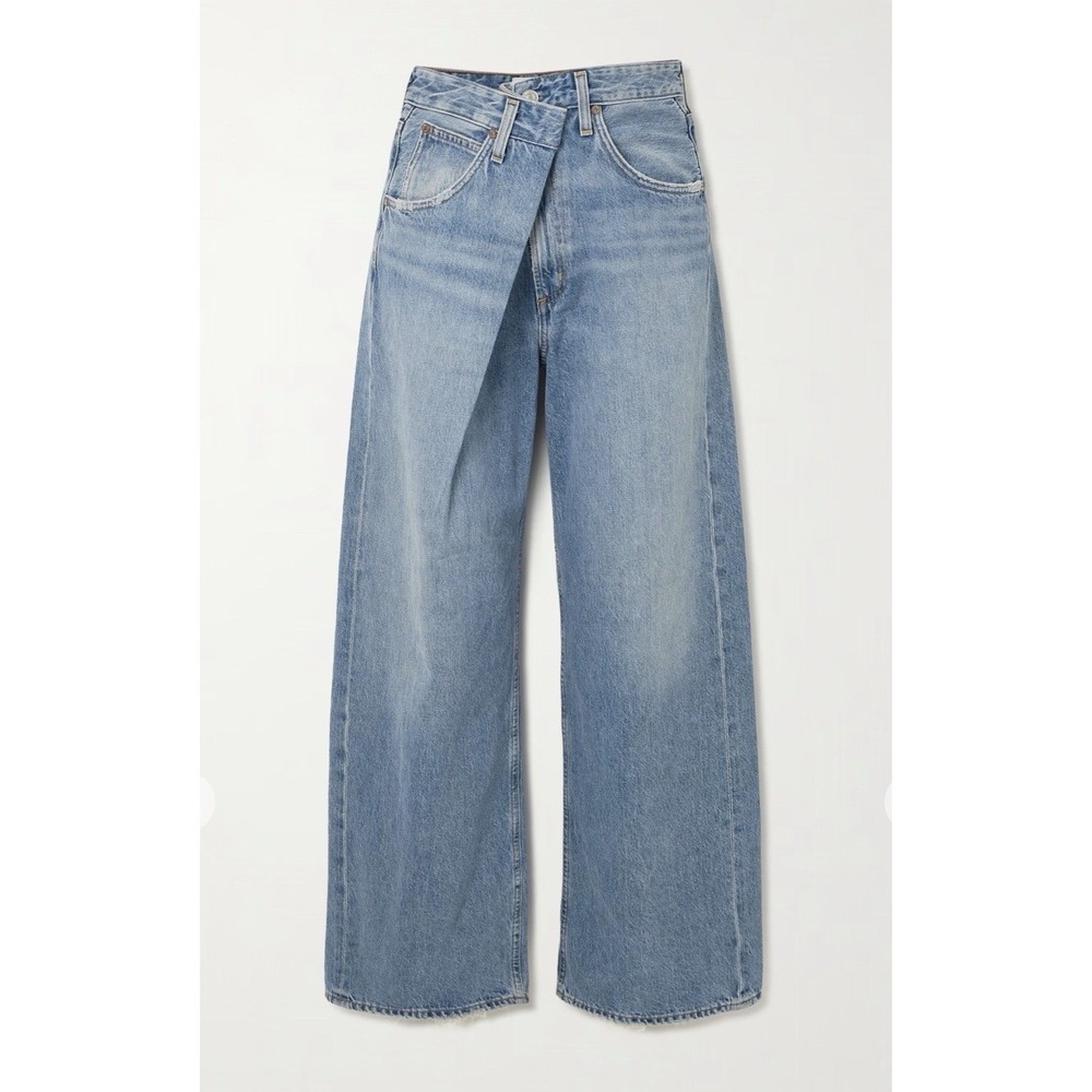 Agolde Vana Asymmetric High Rise Wide Leg Jeans Mantra Size 26 NWT MSRP $280